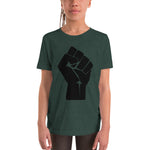 Load image into Gallery viewer, Black Lives Matter Fist Youth Short Sleeve T-Shirt

