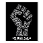 Load image into Gallery viewer, Say Their Names Fist BLM Sticker
