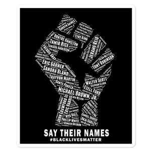 Say Their Names Fist BLM Sticker