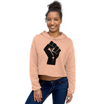 Load image into Gallery viewer, Black Lives Matter Fist Women&#39;s Crop Hoodie
