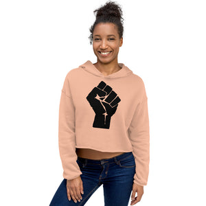 Black Lives Matter Fist Women's Crop Hoodie