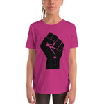 Load image into Gallery viewer, Black Lives Matter Fist Youth Short Sleeve T-Shirt

