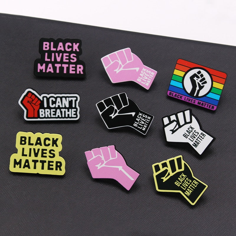 Black Lives Matter Enamel Lapel Support Pin