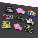 Load image into Gallery viewer, Black Lives Matter Enamel Lapel Support Pin
